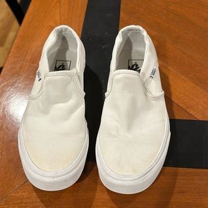 Great condition white slip on vans
